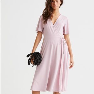 H&M Wrap Dress Light Pink XL